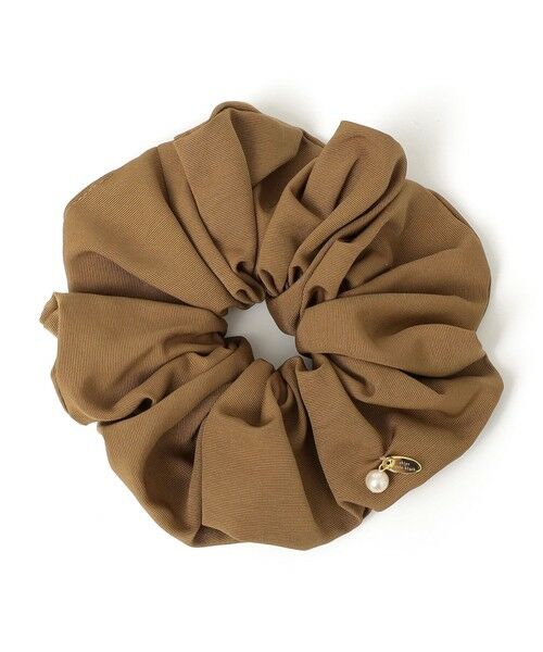 SHIPS / シップス ヘアゴム・シュシュ | グログラン パール モチーフ シュシュ（キャメル）