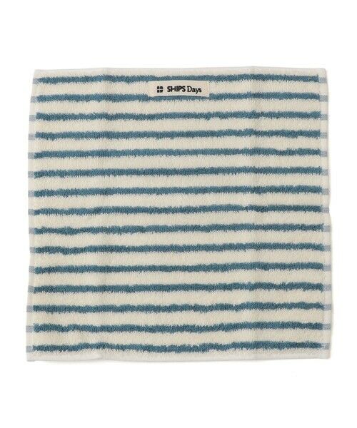 SHIPS / シップス ハンカチ | SHIPS Days:ボーダー ハンド タオル（ブルー）