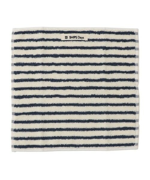 SHIPS / シップス ハンカチ | SHIPS Days:ボーダー ハンド タオル（ネイビー）