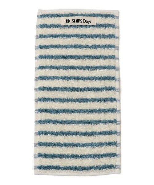 SHIPS / シップス ハンカチ | SHIPS Days:ボーダー ハーフ サイズ タオル（ブルー）