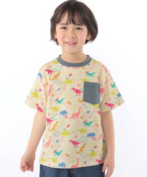 SHIPS / シップス Tシャツ | SHIPS KIDS:100〜130cm /ダイナソー Tシャツ（ベージュ）