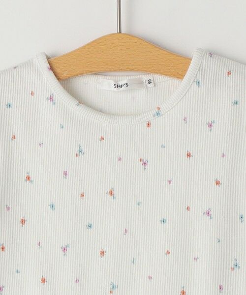 SHIPS / シップス Tシャツ | SHIPS KIDS:80〜90cm /フラワー テキスタイル リブTシャツ | 詳細2