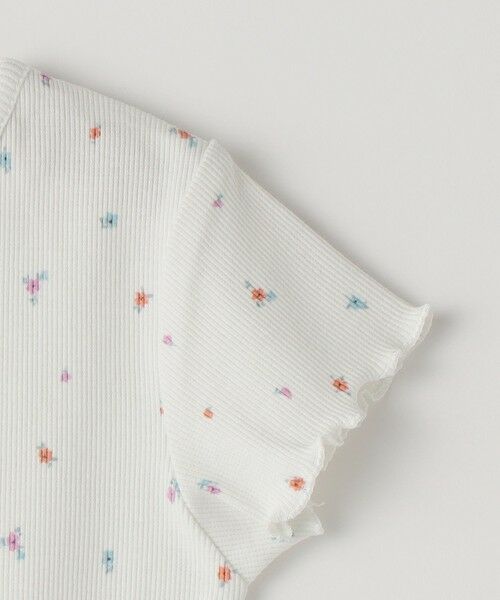 SHIPS / シップス Tシャツ | SHIPS KIDS:80〜90cm /フラワー テキスタイル リブTシャツ | 詳細3