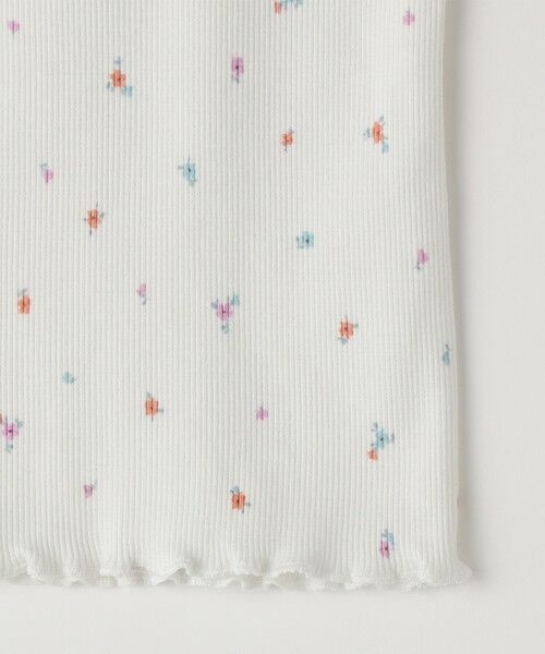 SHIPS / シップス Tシャツ | SHIPS KIDS:80〜90cm /フラワー テキスタイル リブTシャツ | 詳細4