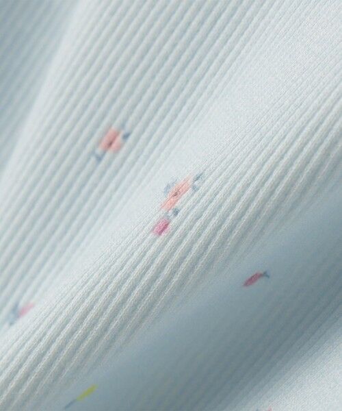 SHIPS / シップス Tシャツ | SHIPS KIDS:80〜90cm /フラワー テキスタイル リブTシャツ | 詳細7