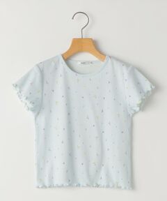 SHIPS / シップス Tシャツ | SHIPS KIDS:100〜130cm /フラワー テキスタイル リブTシャツ