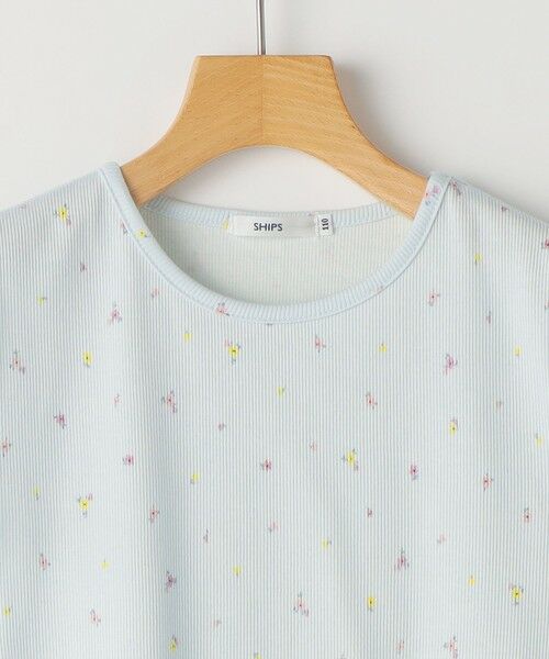 SHIPS / シップス Tシャツ | SHIPS KIDS:100〜130cm /フラワー テキスタイル リブTシャツ | 詳細3