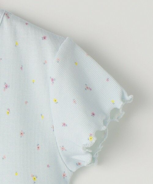 SHIPS / シップス Tシャツ | SHIPS KIDS:100〜130cm /フラワー テキスタイル リブTシャツ | 詳細4