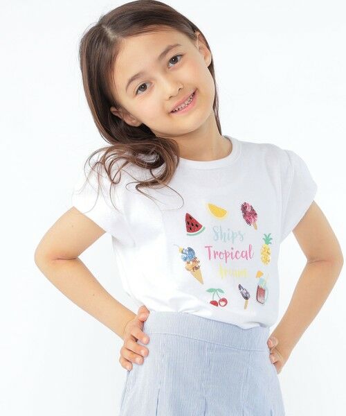 SHIPS / シップス Tシャツ | SHIPS KIDS:100〜130cm / サマー モチーフ 半袖 Tシャツ | 詳細1