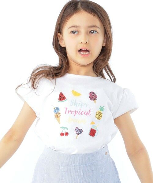 SHIPS / シップス Tシャツ | SHIPS KIDS:100〜130cm / サマー モチーフ 半袖 Tシャツ | 詳細4