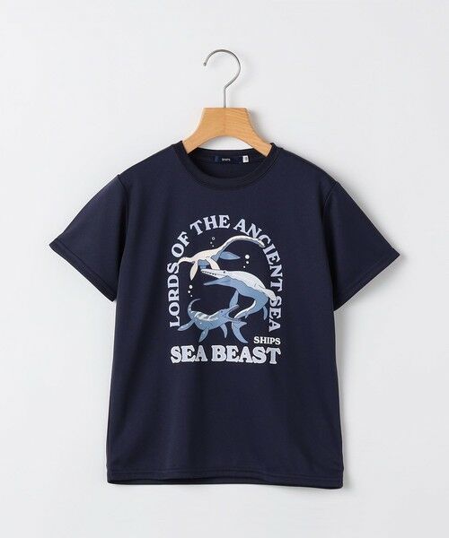 SHIPS / シップス Tシャツ | SHIPS KIDS:80〜90m /〈接触冷感/吸水速乾〉シービースト 半袖 Tシャツ（ネイビー）