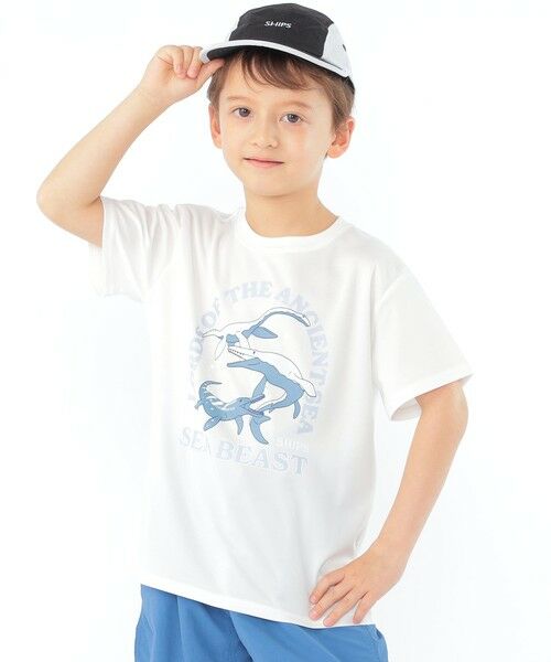 SHIPS / シップス Tシャツ | SHIPS KIDS:100〜130m /〈接触冷感/吸水速乾〉シービースト 半袖 Tシャツ（オフホワイト）