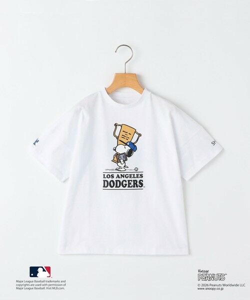 SHIPS / シップス Tシャツ | SHIPS KIDS:85〜95cm/ PEANUTS×MLB プリント Tシャツ（ホワイト）