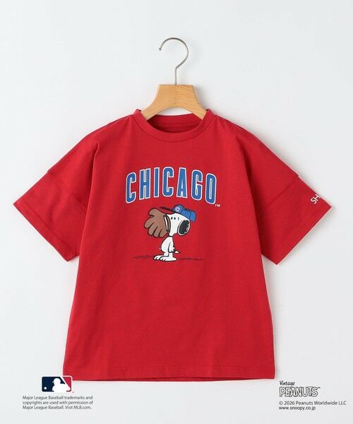 SHIPS / シップス Tシャツ | SHIPS KIDS:130〜170cm / PEANUTS×MLB プリント Tシャツ（レッド）