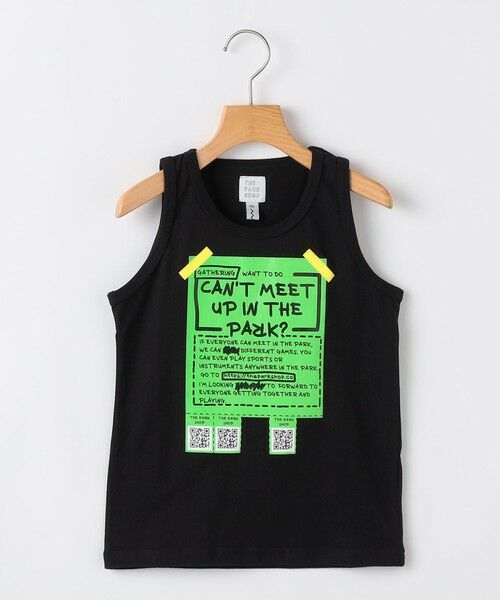 SHIPS / シップス タンクトップ | THE PARK SHOP:115〜145cm /TAPE POSTER タンクトップ（ブラック）