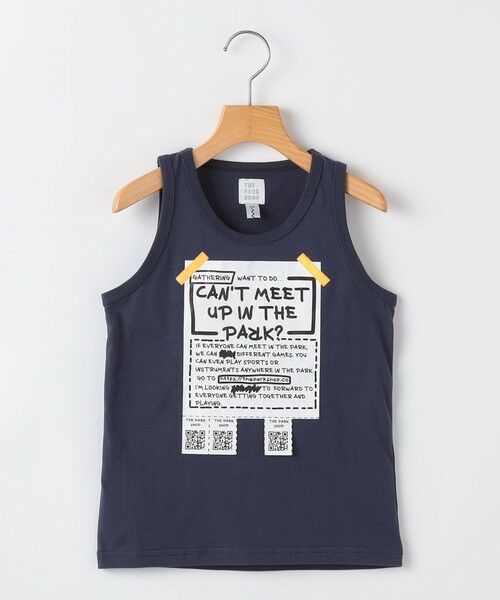SHIPS / シップス タンクトップ | THE PARK SHOP:115〜145cm /TAPE POSTER タンクトップ（ネイビー）