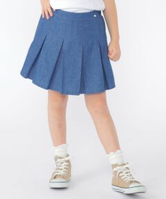 SHIPS / シップス ショート・ハーフ・半端丈パンツ | SHIPS KIDS:100〜130cm /ラメ デニム プリーツ キュロット