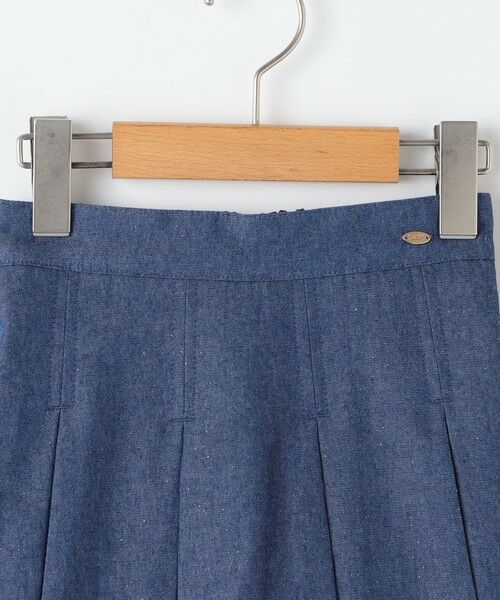 SHIPS / シップス ショート・ハーフ・半端丈パンツ | SHIPS KIDS:100〜130cm /ラメ デニム プリーツ キュロット | 詳細13