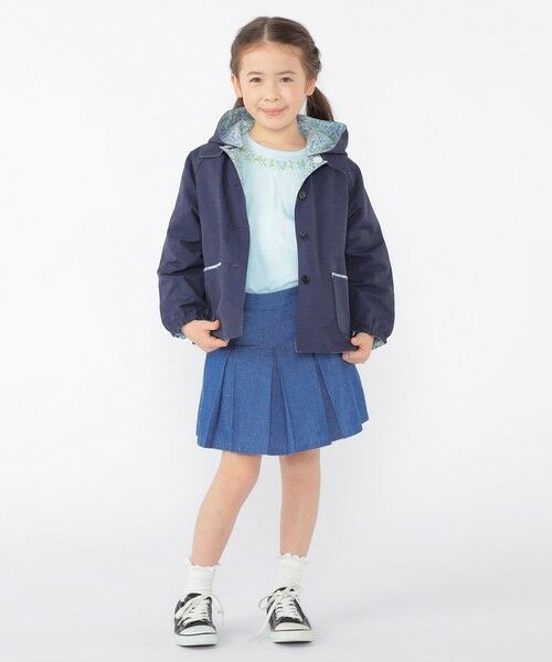 SHIPS / シップス ショート・ハーフ・半端丈パンツ | SHIPS KIDS:100〜130cm /ラメ デニム プリーツ キュロット | 詳細5