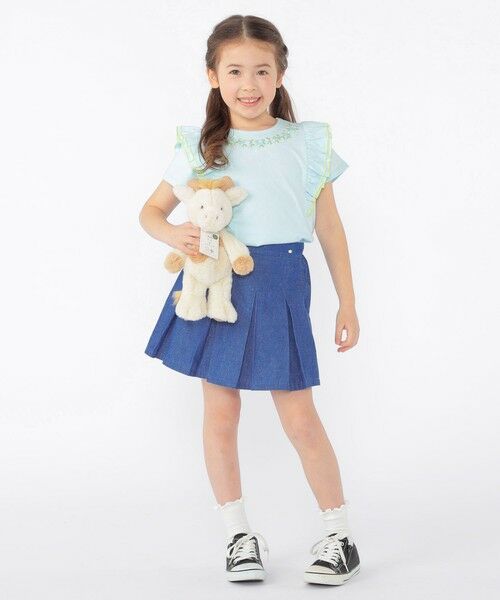 SHIPS / シップス ショート・ハーフ・半端丈パンツ | SHIPS KIDS:100〜130cm /ラメ デニム プリーツ キュロット | 詳細8