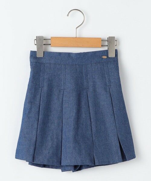 SHIPS / シップス ショート・ハーフ・半端丈パンツ | SHIPS KIDS:100〜130cm /ラメ デニム プリーツ キュロット | 詳細9