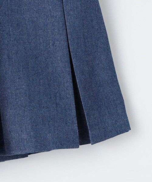 SHIPS / シップス ショート・ハーフ・半端丈パンツ | SHIPS KIDS:140〜150cm /ラメ デニム プリーツ キュロット | 詳細8