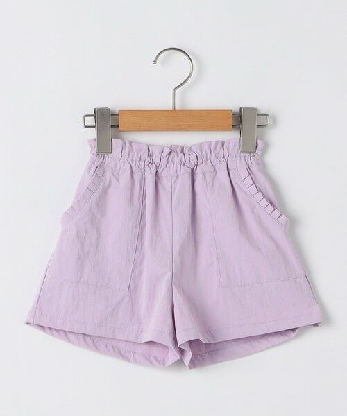 SHIPS / シップス ショート・ハーフ・半端丈パンツ | SHIPS KIDS:80〜90cm /フリル デイリー ショーツ（ラベンダー）