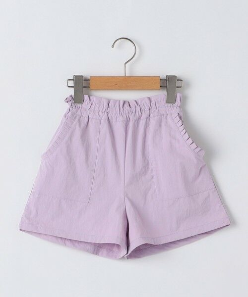 SHIPS / シップス ショート・ハーフ・半端丈パンツ | SHIPS KIDS:100〜130cm /フリル デイリー ショーツ(ラベンダー)