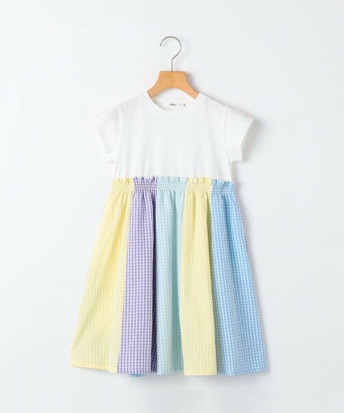 SHIPS / シップス ロング・マキシ丈ワンピース | SHIPS KIDS:80〜90cm / パネル 切替 ワンピース（オフホワイト）