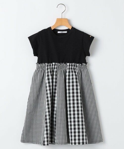 SHIPS / シップス ロング・マキシ丈ワンピース | SHIPS KIDS:140〜150cm / パネル 切替 ワンピース（ブラック）