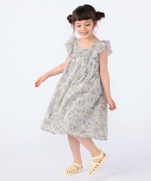 SHIPS / シップス ロング・マキシ丈ワンピース | SHIPS KIDS:100〜130cm / リバティ ノースリーブ ワンピース | 詳細20