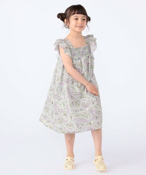 SHIPS / シップス ロング・マキシ丈ワンピース | SHIPS KIDS:100〜130cm / リバティ ノースリーブ ワンピース | 詳細21