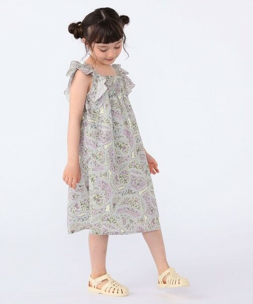 SHIPS / シップス ロング・マキシ丈ワンピース | SHIPS KIDS:100〜130cm / リバティ ノースリーブ ワンピース | 詳細22