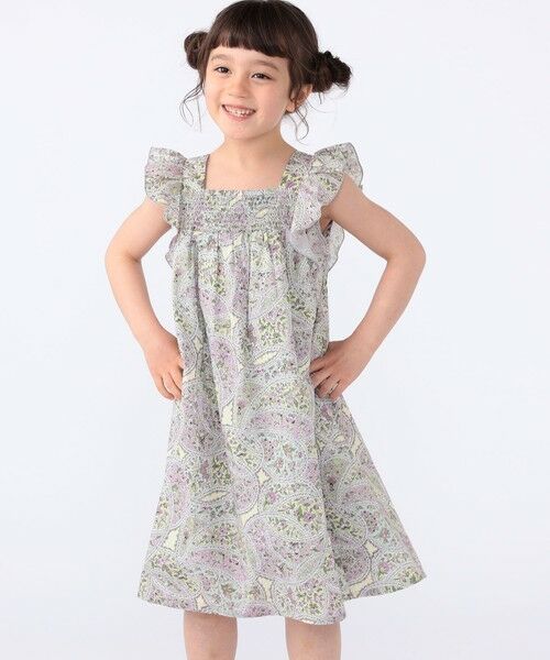 SHIPS / シップス ロング・マキシ丈ワンピース | SHIPS KIDS:100〜130cm / リバティ ノースリーブ ワンピース | 詳細17