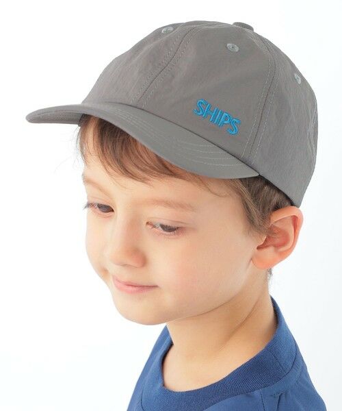 SHIPS / シップス キャップ | SHIPS KIDS:日除け付き ロゴ キャップ（ダークグレー）
