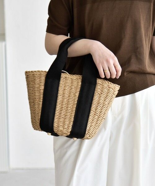 SHIPS / シップス トートバッグ | 《予約》quaranciel: バイカラー テープハンドル ペーパー トート バッグ | 詳細10