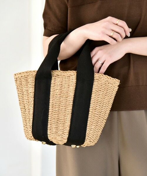 SHIPS / シップス トートバッグ | 《予約》quaranciel: バイカラー テープハンドル ペーパー トート バッグ | 詳細11