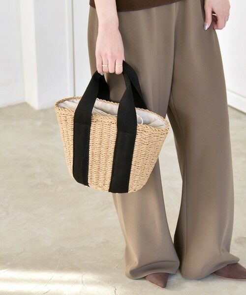 SHIPS / シップス トートバッグ | 《予約》quaranciel: バイカラー テープハンドル ペーパー トート バッグ | 詳細13