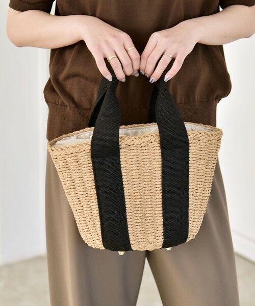 SHIPS / シップス トートバッグ | 《予約》quaranciel: バイカラー テープハンドル ペーパー トート バッグ | 詳細15