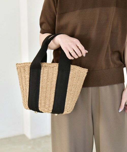 SHIPS / シップス トートバッグ | 《予約》quaranciel: バイカラー テープハンドル ペーパー トート バッグ | 詳細16