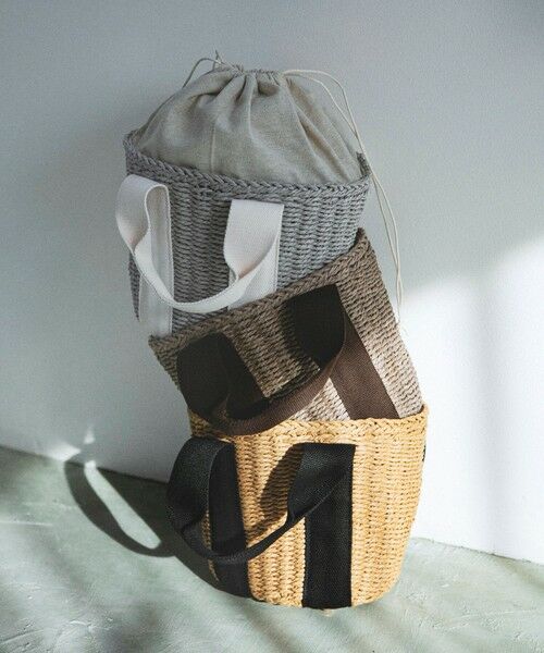 SHIPS / シップス トートバッグ | 《予約》quaranciel: バイカラー テープハンドル ペーパー トート バッグ | 詳細4