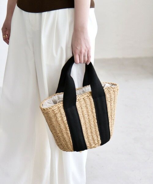 SHIPS / シップス トートバッグ | 《予約》quaranciel: バイカラー テープハンドル ペーパー トート バッグ | 詳細5