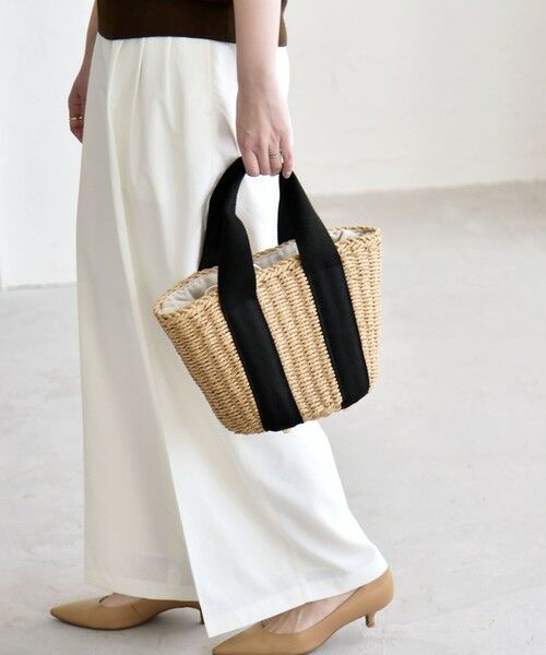 SHIPS / シップス トートバッグ | 《予約》quaranciel: バイカラー テープハンドル ペーパー トート バッグ | 詳細6