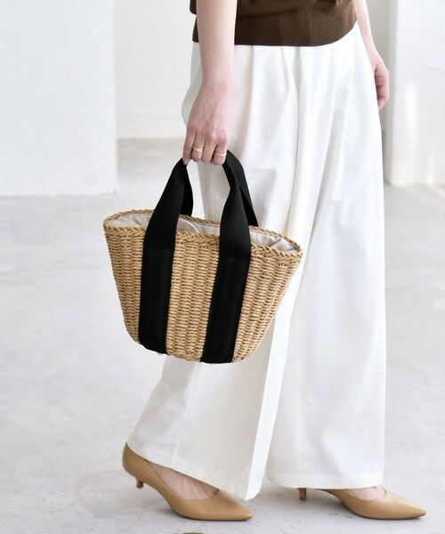 SHIPS / シップス トートバッグ | 《予約》quaranciel: バイカラー テープハンドル ペーパー トート バッグ | 詳細7