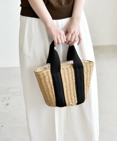 SHIPS / シップス トートバッグ | 《予約》quaranciel: バイカラー テープハンドル ペーパー トート バッグ | 詳細8