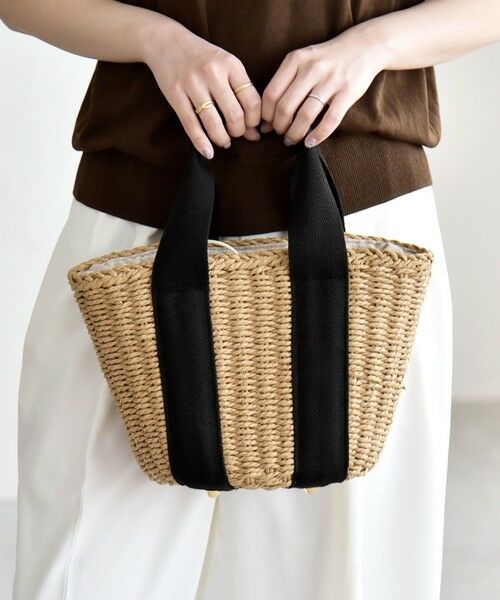 SHIPS / シップス トートバッグ | 《予約》quaranciel: バイカラー テープハンドル ペーパー トート バッグ | 詳細9