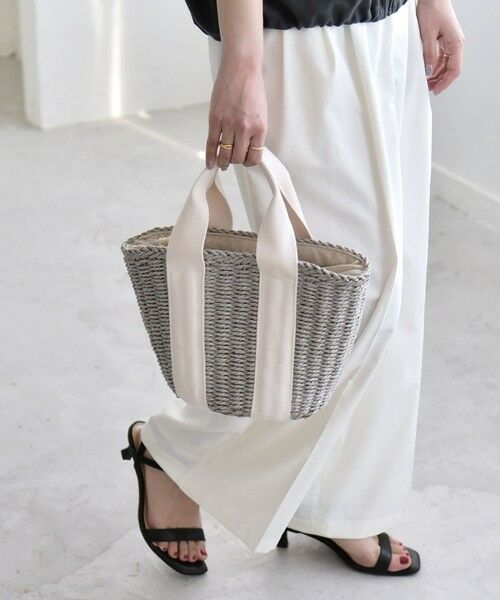 SHIPS / シップス トートバッグ | 《予約》quaranciel: バイカラー テープハンドル ペーパー トート バッグ | 詳細27