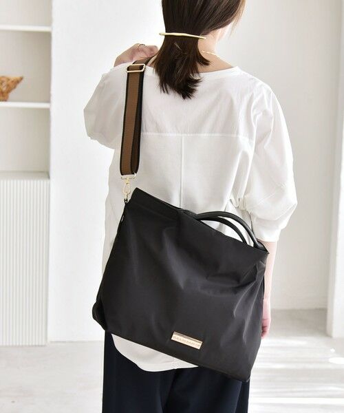 SHIPS / シップス トートバッグ | 《予約》quaranciel: ラインベルト 2way ショルダー トート バッグ（A4対応） | 詳細13