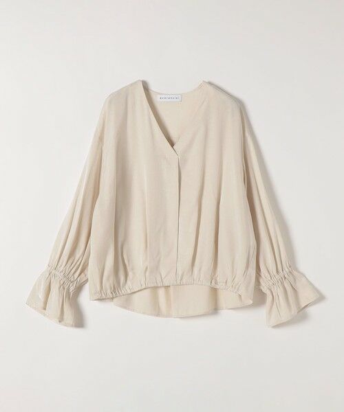 SHIPS / シップス シャツ・ブラウス | 《予約》quaranciel:〈洗濯機可能〉Vネック ギャザーヘム ブラウス | 詳細10