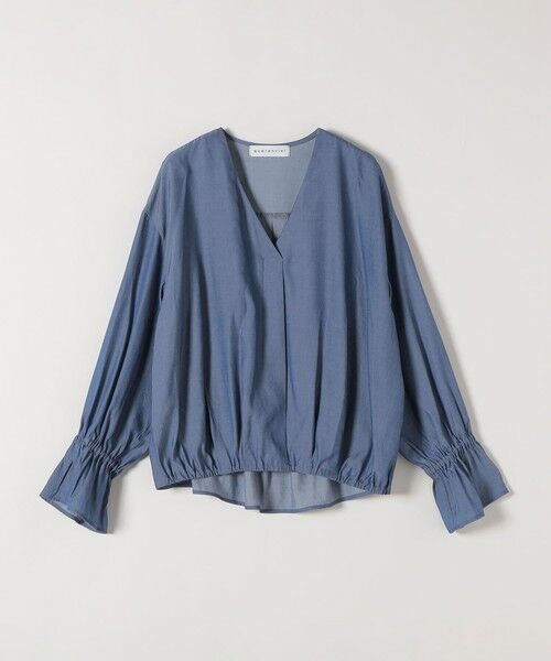 SHIPS / シップス シャツ・ブラウス | 《予約》quaranciel:〈洗濯機可能〉Vネック ギャザーヘム ブラウス | 詳細23